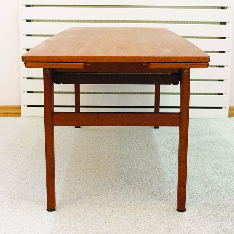 Vintage Danish extendable teak dining table - 1960s