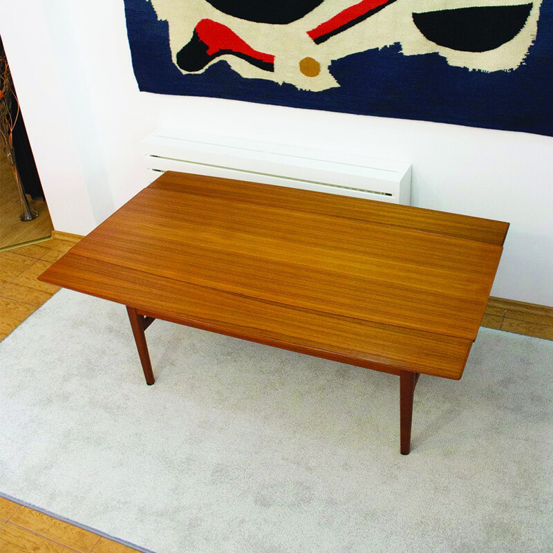 Vintage Danish extendable teak dining table - 1960s