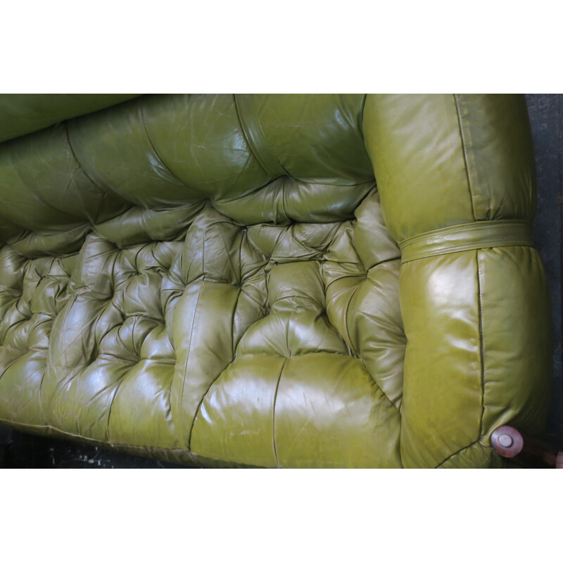 Brazilian 3-Seater Rosewood & Leather Sofa, Percival Lafer - 1974