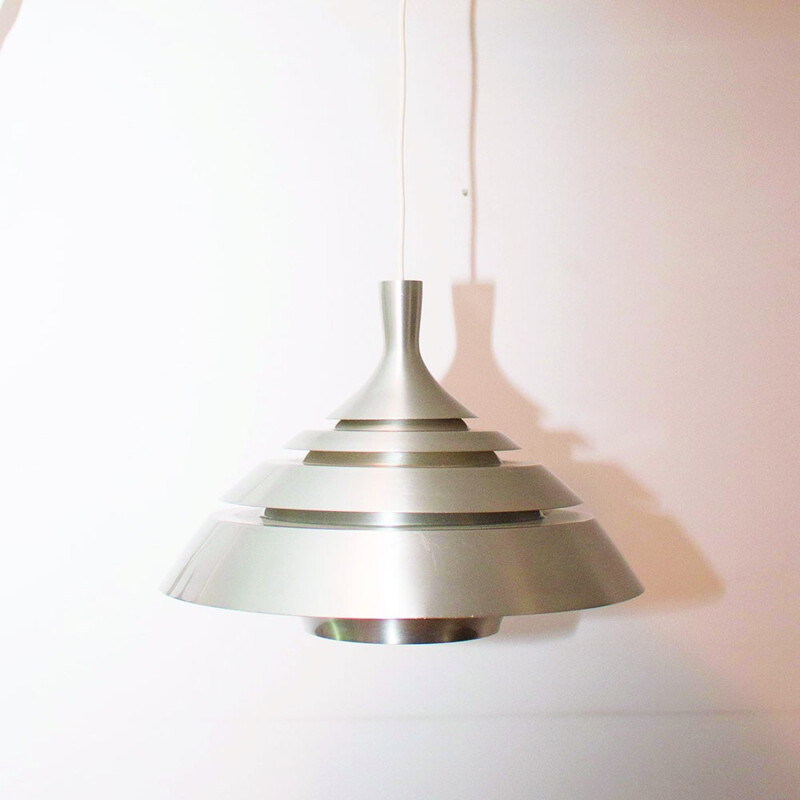 Vintage aluminium hanglamp van Hans-Agne Jakobsson, Zweden 1960