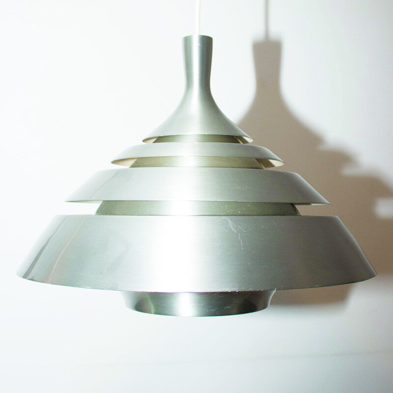 Vintage aluminum pendant lamp by Hans-Agne Jakobsson, Sweden 1960