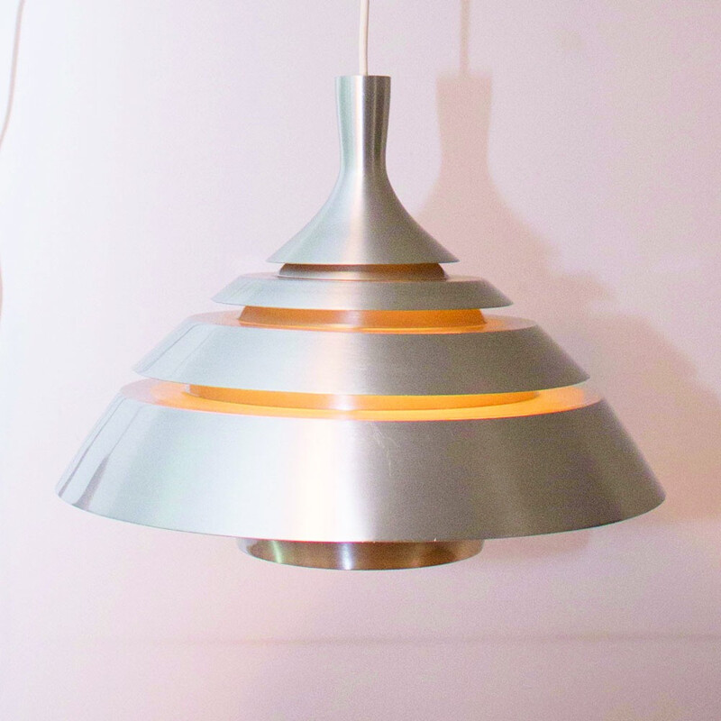 Vintage aluminum pendant lamp by Hans-Agne Jakobsson, Sweden 1960