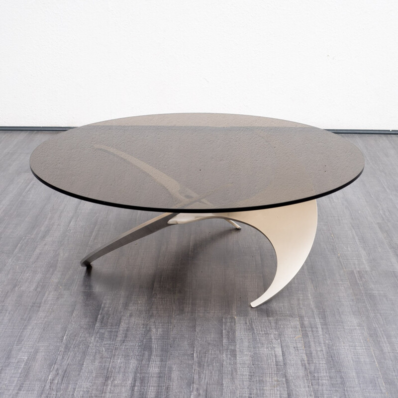 Table basse Hélice vintage par Knut Hesterberg pour Ronald Schmitt - 1960