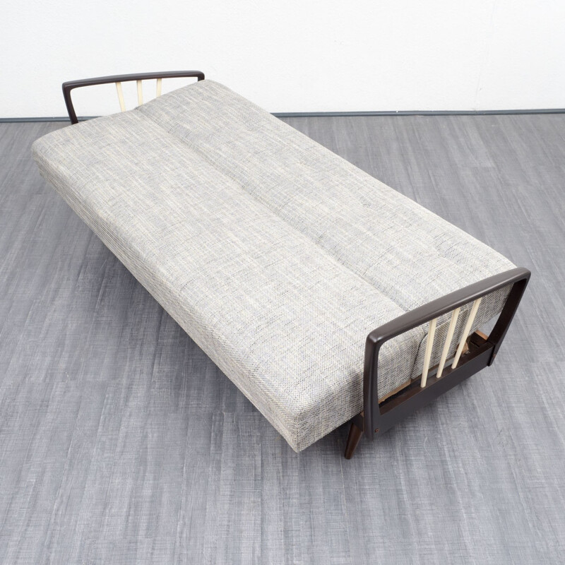 Canapé dépliant vintage gris - 1950