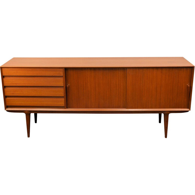 Vintage scandinavian sideboard model 18 in teak by Gunni Omann for Omann Jun Møbelfabrik - 1960s