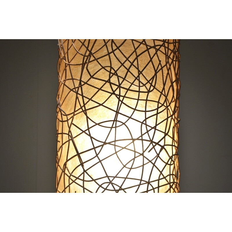 Moodlight fiberglass and rattan - 1960s