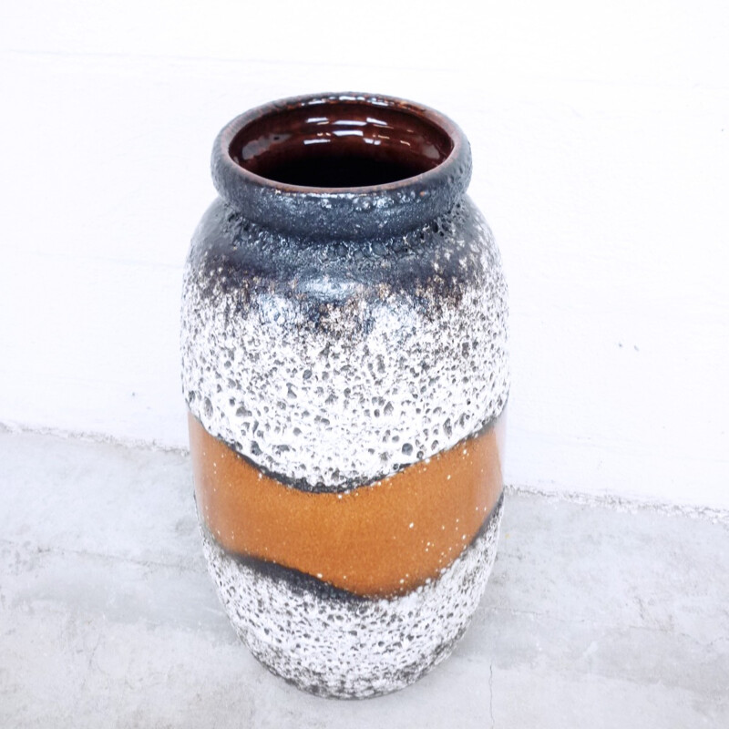 Grand Vase de sol vintage en céramique par Scheurich - 1970