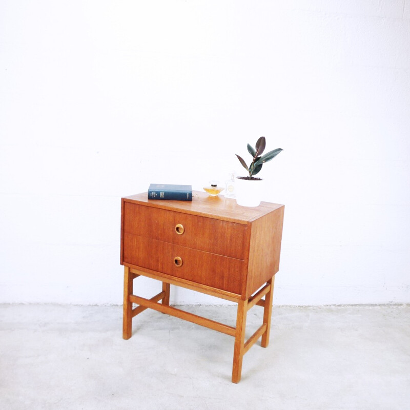 Vintage Bedside table in teak - 1960s