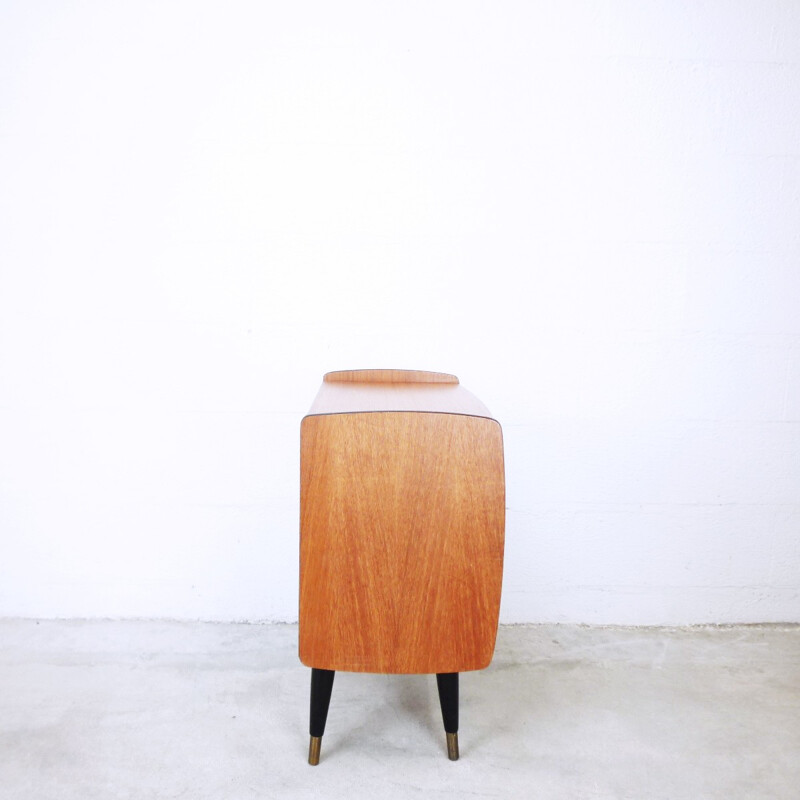 Small Danish vintage chest with brass base - 1950s