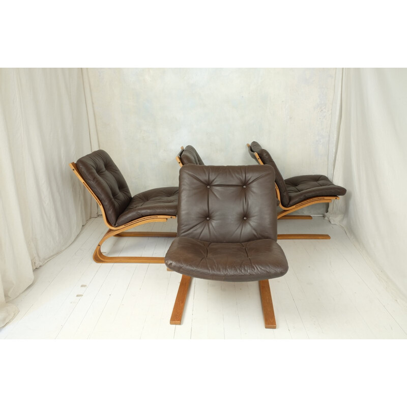 Set of 6 Norwegian Armchairs by Oddvin Rykken - 1960s