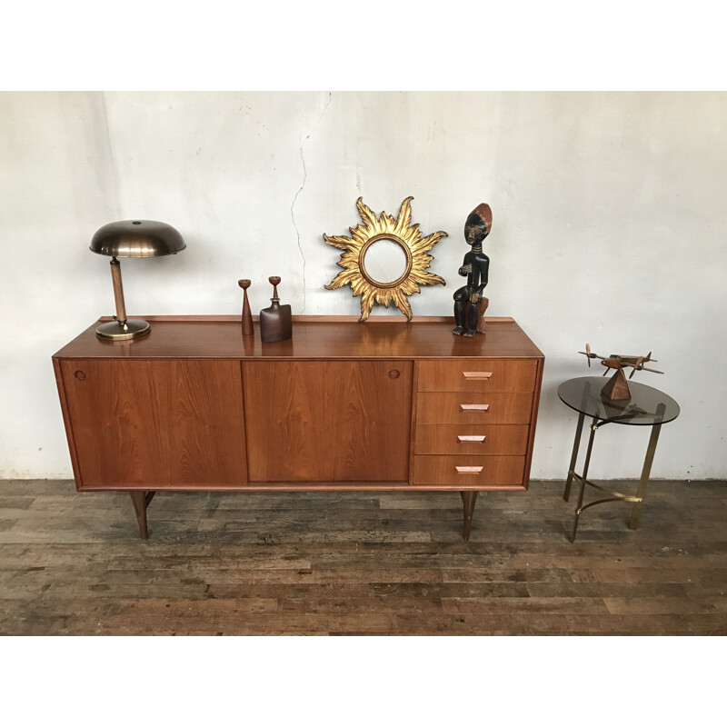 Scandinavian vintage teak sideboard - 1960s