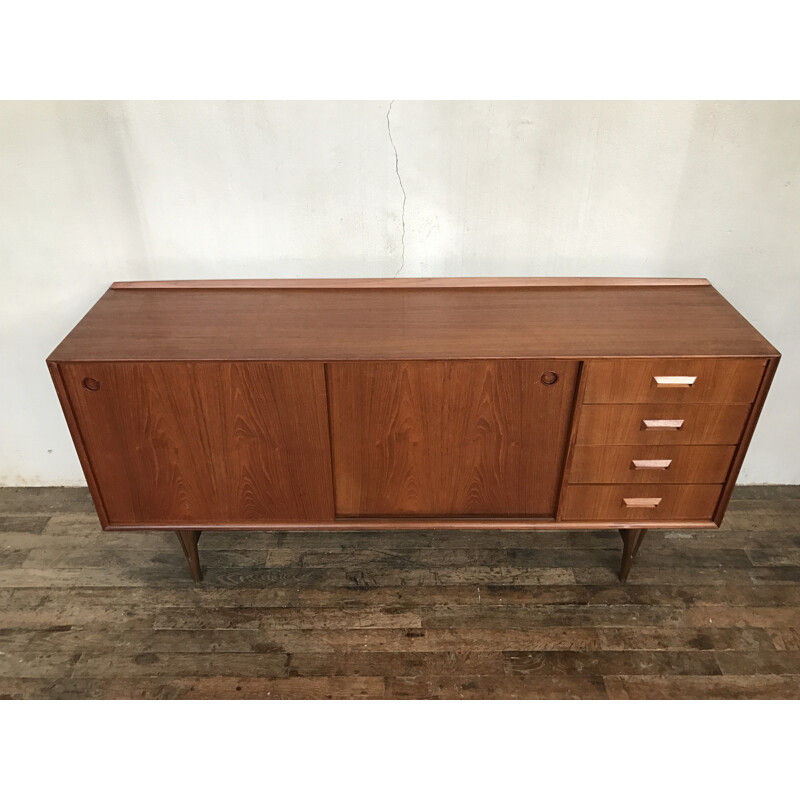 Scandinavian vintage teak sideboard - 1960s