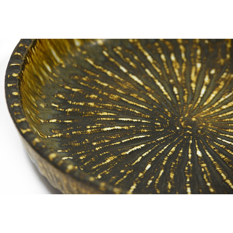Large stoneware traybowl from the series "Rubus" by Gunnar Nylund for Rörstrand - 1960s