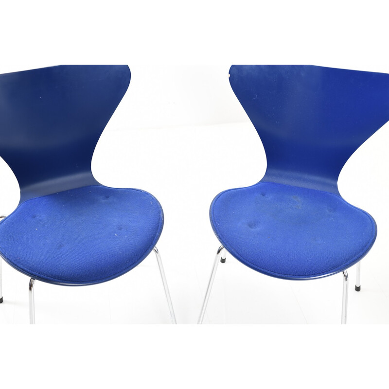 Suite de 6 chaises à repas "3107" vintage par Arne Jacobsen pour Fritz Hansen - 1970