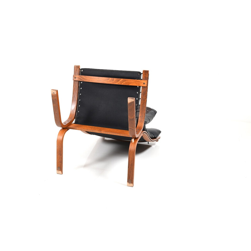 Vintage pair of high back lounge chairs by Ingmar Relling for Westnofa - 1970s