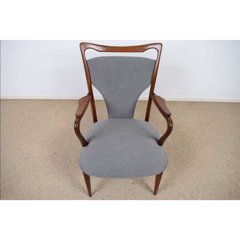 Paar grijze vintage fauteuils, 1960