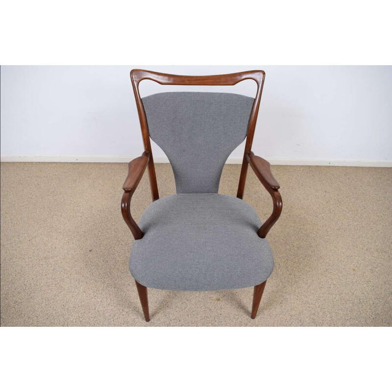 Paire de fauteuils vintage gris, 1960