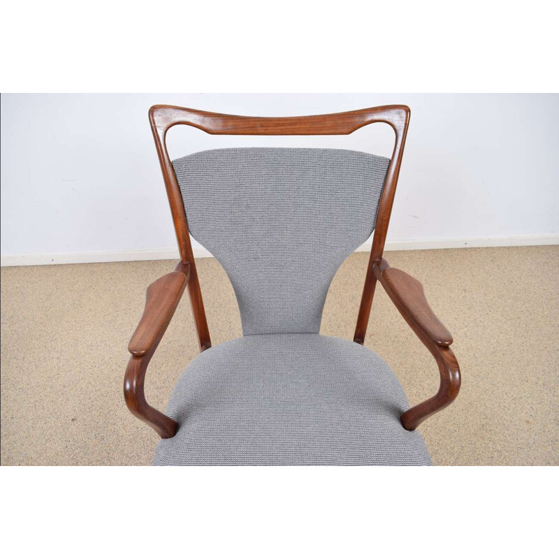 Paar grijze vintage fauteuils, 1960