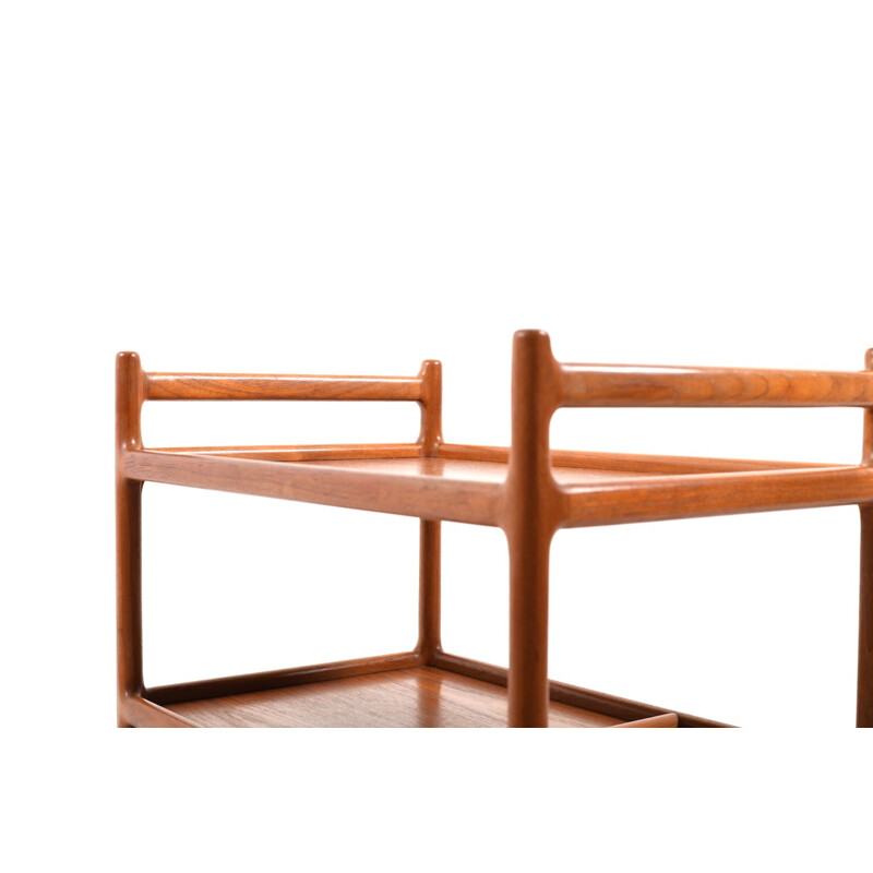 Vintage Danish serving trolley in teak by Johannes Andersen for CFC Silkeborg - 1960s