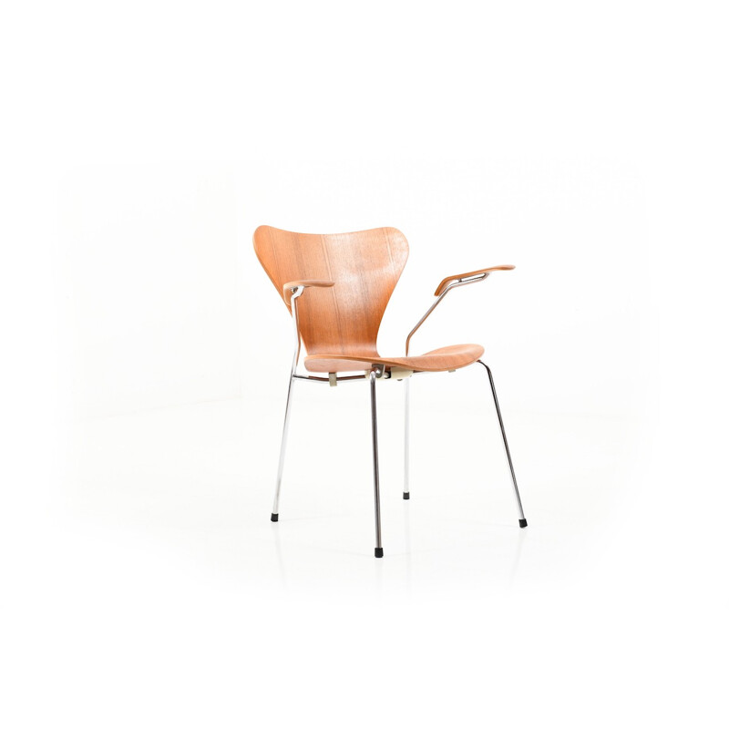 Vintage "Série 7" dining chair by Arne Jacobsen for Fritz Hansen - 1960s