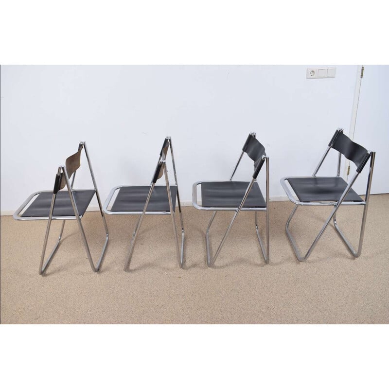 Suite de 4 chaises pliantes "Tamara" par Arben - 1970