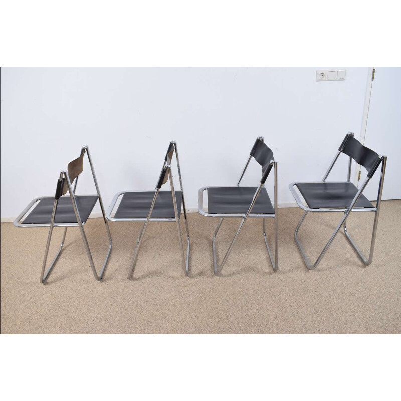 Vintage set of 4 "Tamara" folding chairs by Arben - 1970s
