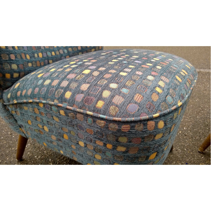 Vintage pair of cocktail armchairs - 1950s