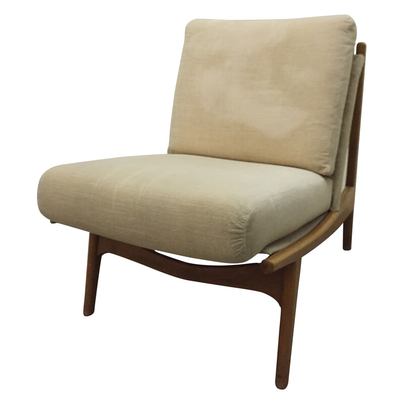 Low chair by French Joseph-André MOTTE - 1950s