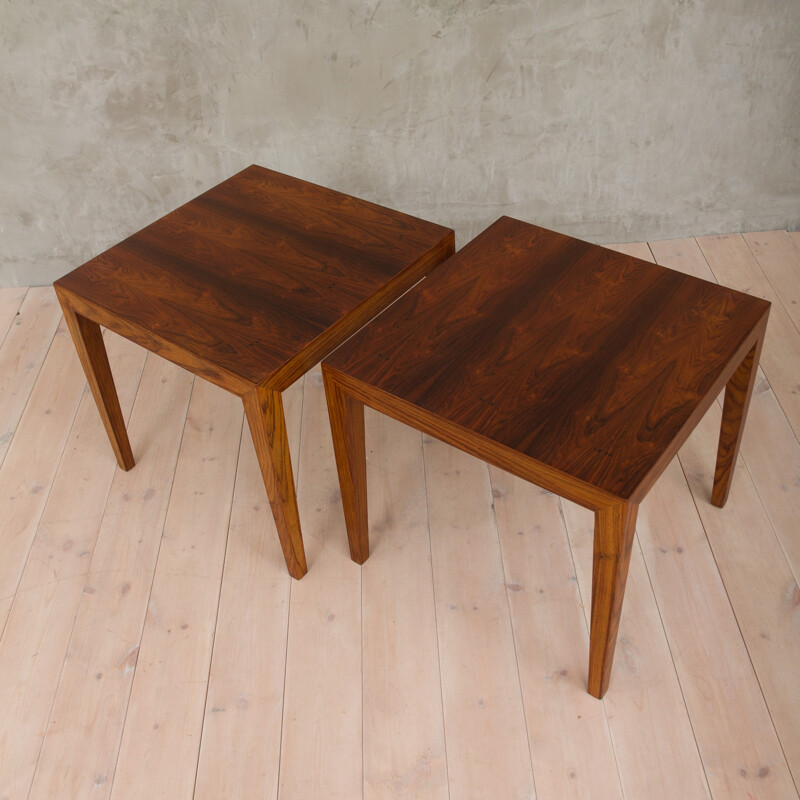 Suite de 2 de tables en palissandre par Severin Hansen - 1950