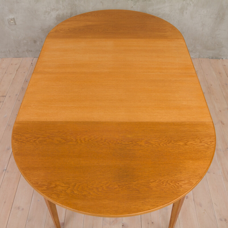 Vintage oak extension table by Omann Jun - 1960s