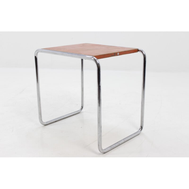 Verchromter Vintage-Beistelltisch Bauhaus von Thonet B9, Deutschland 1930