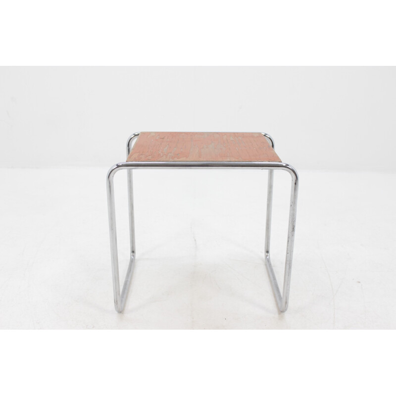 Vintage chrome bauhaus side table by Thonet B9, Germany 1930