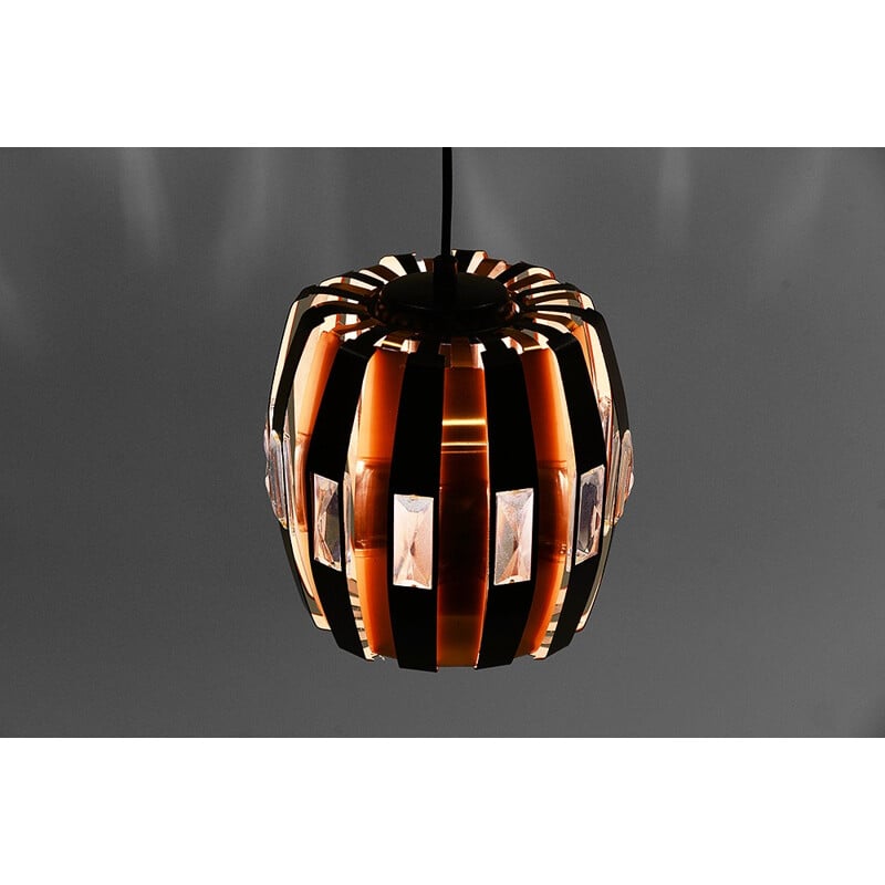 Copper pendant light P25 by Werner Schou for Coronell Electro - 1960s