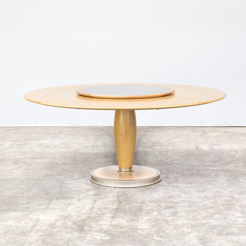 Vintage round dining table "isa"  by Chi Wing Lo for Giorgetti - 1990s