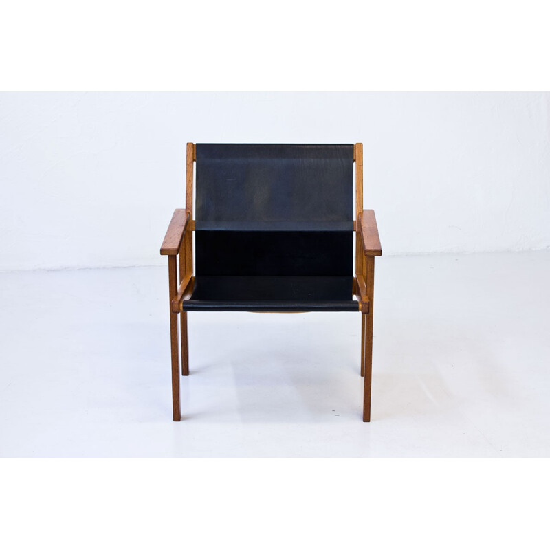 Fauteuil lounge en Teck et en Cuir par Hans-Agne Jakobsson - 1970