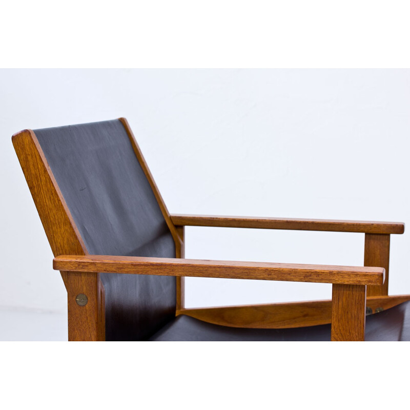 Teak & Leather Easy Chair by Hans-Agne Jakobsson - 1970s