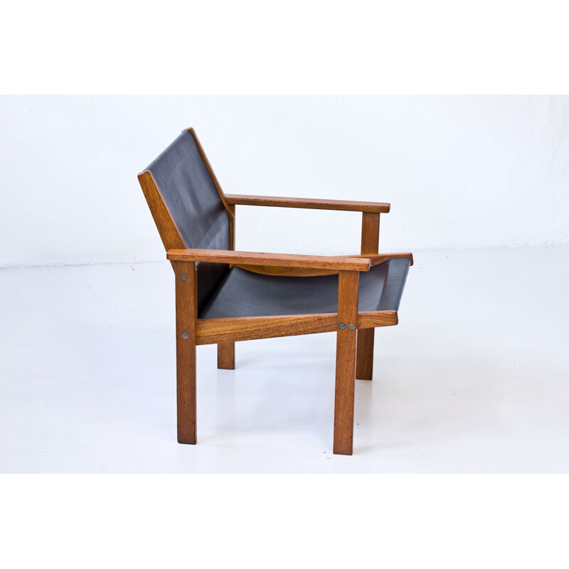 Teak & Leather Easy Chair by Hans-Agne Jakobsson - 1970s