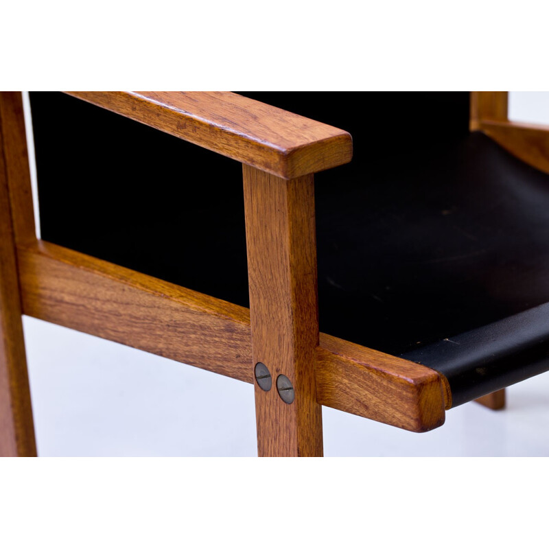 Teak & Leather Easy Chair by Hans-Agne Jakobsson - 1970s