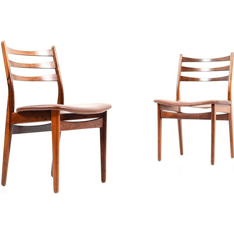 Vintage pair of danish rosewood dining chairs - 1960s