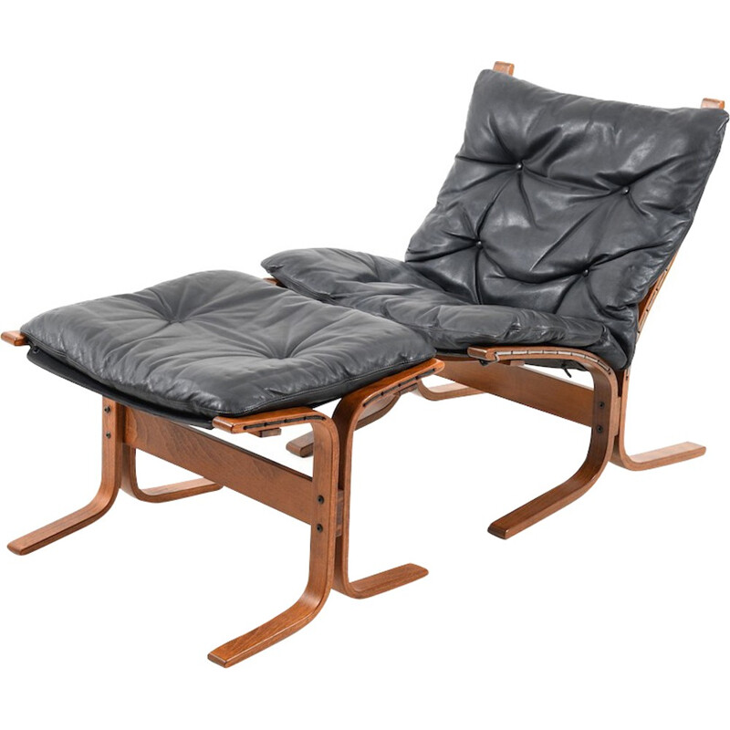 Lounge-Sessel und Ottoman "siesta" Vintage von Ingmar Relling für Westnofa, 1970