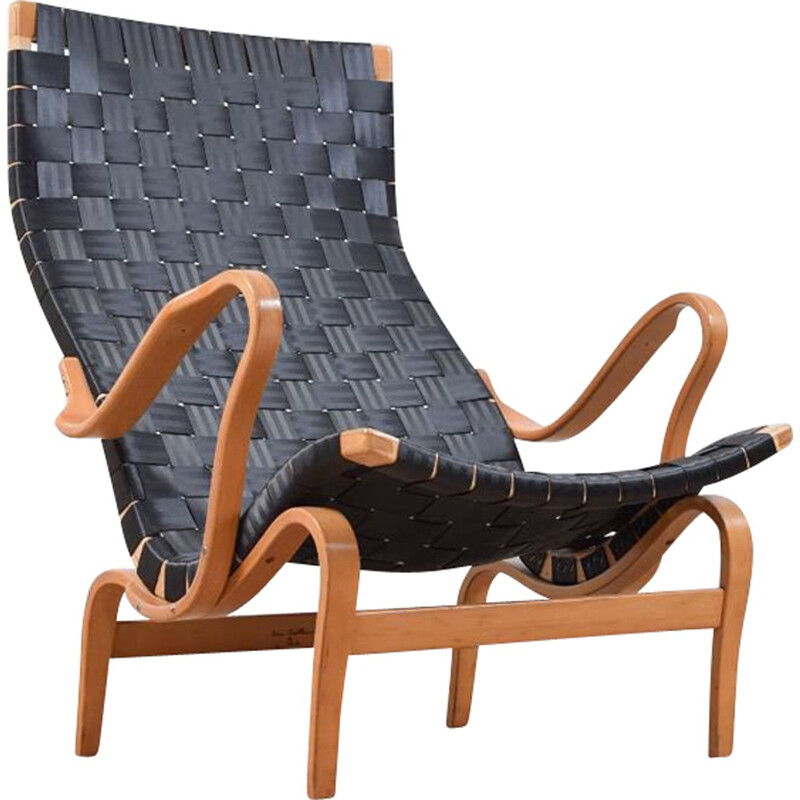 Black Pernilla Chair by Bruno Mathsson for Dux - 1950s