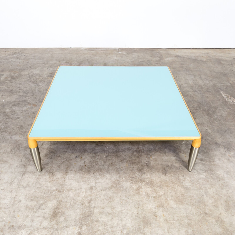 Vintage square coffee table by Chi Wing Lo for Giorgetti - 1990s