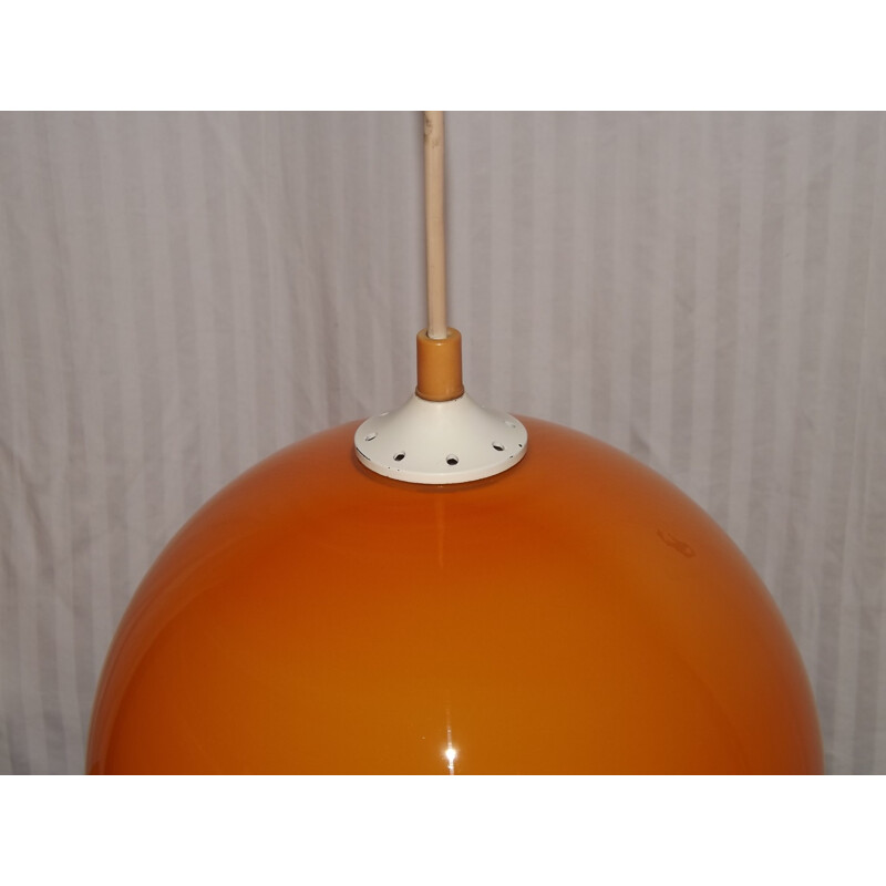 Vintage Hanging lamp Pop glass orange - 1970s