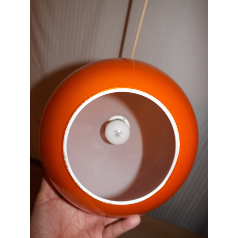 Vintage Hanging lamp Pop glass orange - 1970s