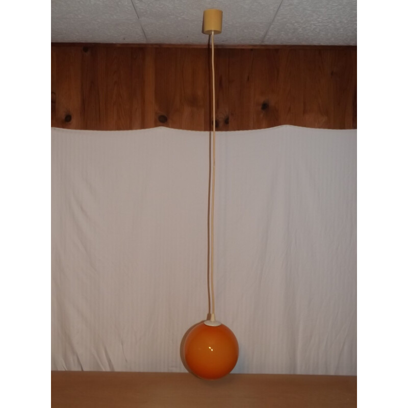 Vintage Hanging lamp Pop glass orange - 1960s