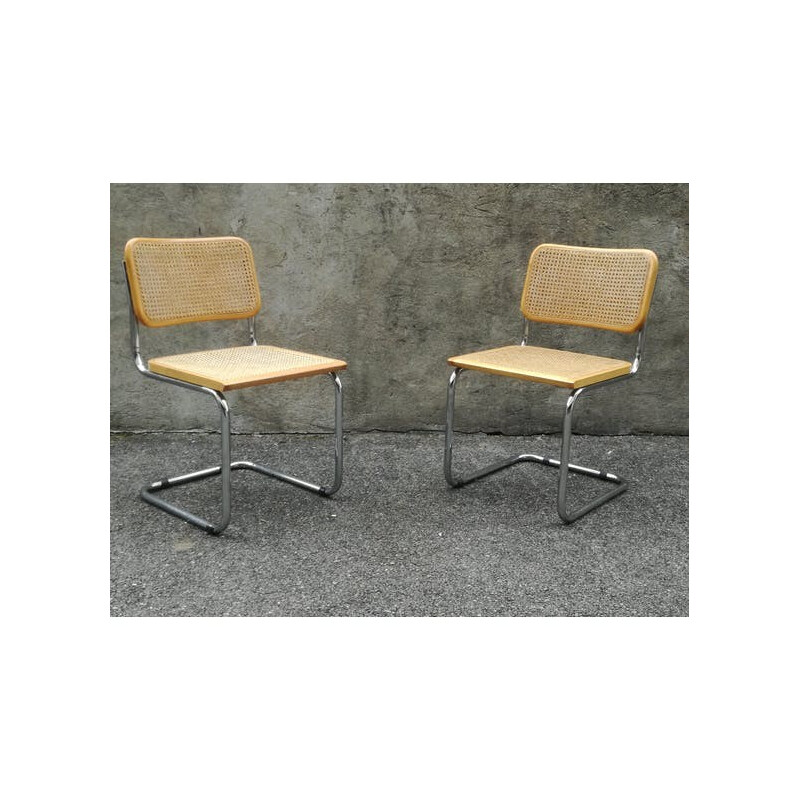 Vintage set of 2 "B32" chairs by Marcel Breuer - 1990s