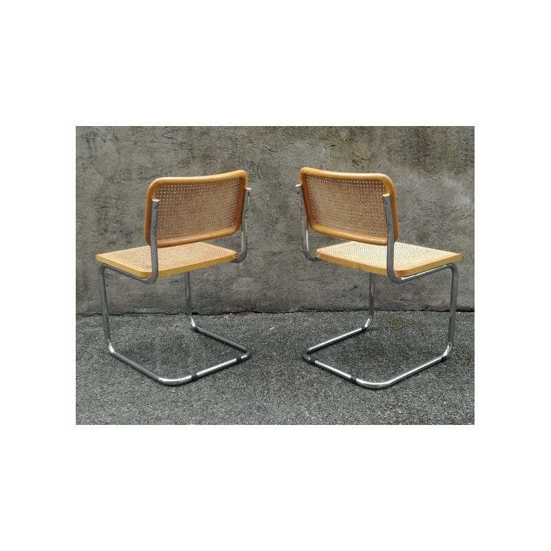 Vintage set of 2 "B32" chairs by Marcel Breuer - 1990s