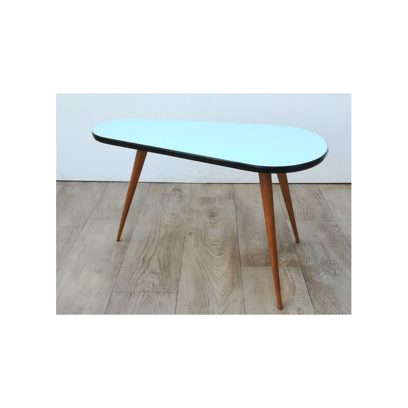 Table basse vintage aux pieds compas - 1960