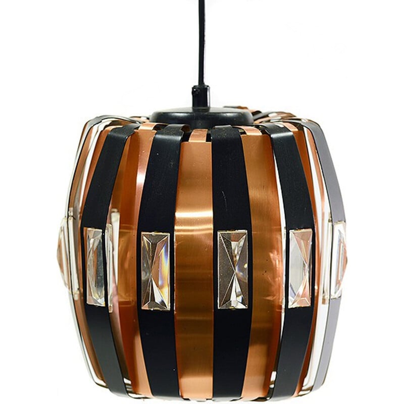 Copper pendant light P25 by Werner Schou for Coronell Electro - 1960s