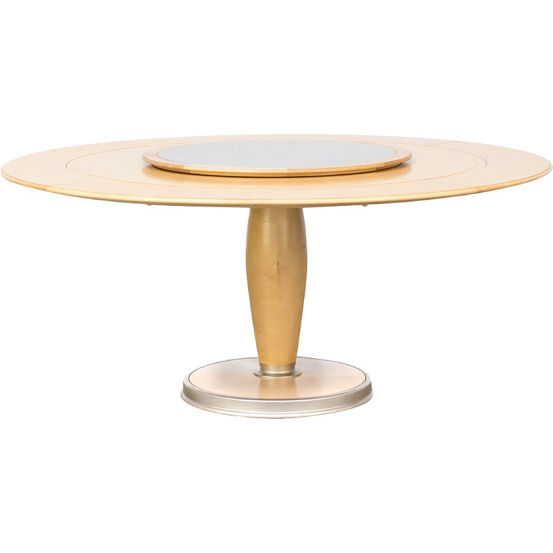 Vintage round dining table "isa"  by Chi Wing Lo for Giorgetti - 1990s